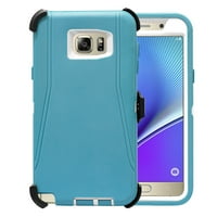 מקרה Galaxy Note, [גוף מלא] [הגנה על חובה כבדה] מארז הפגוש הפחתת הלם עם מסך פלסטיק ברור עבור Samsung Galaxy
